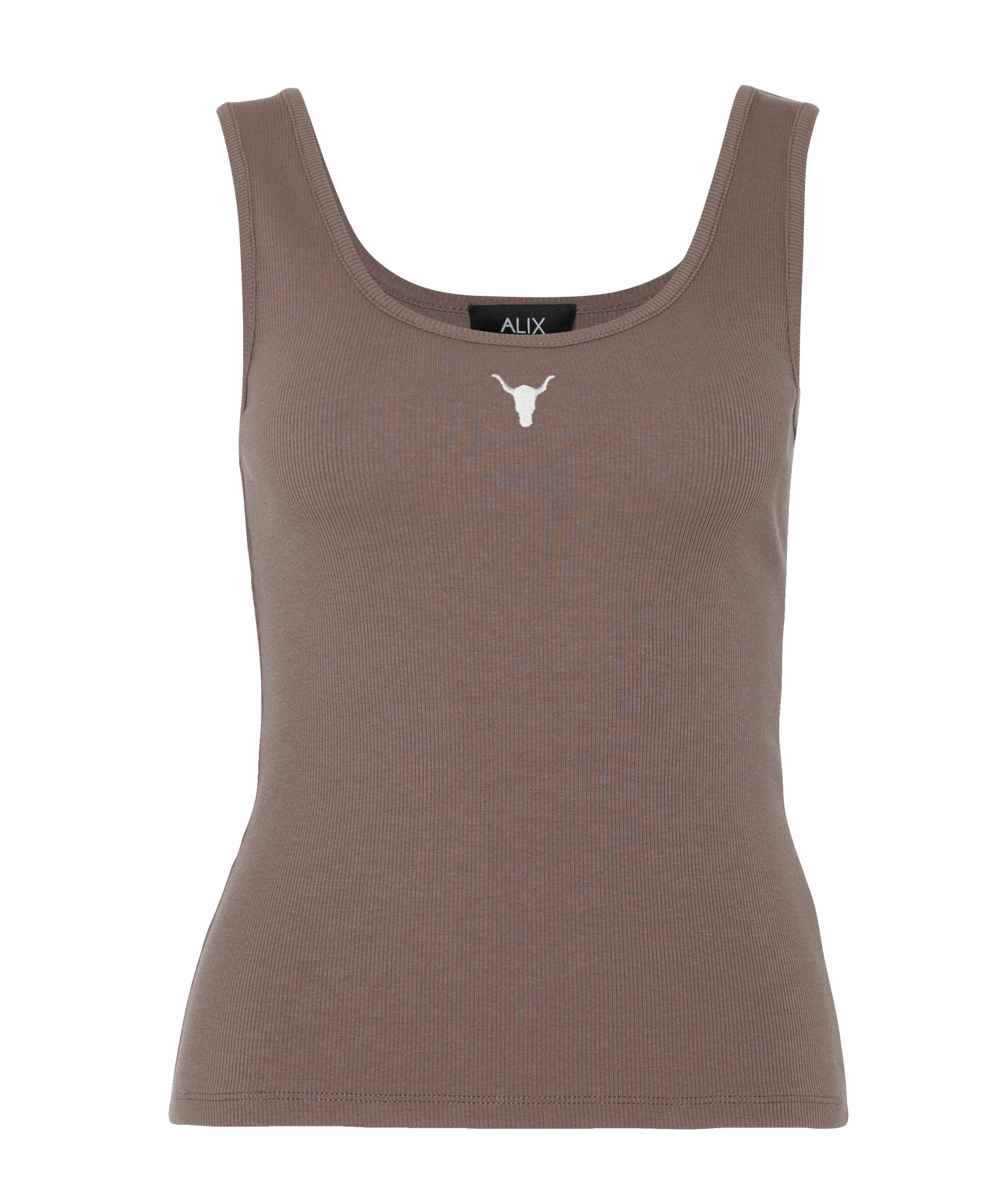 Dames top bruin