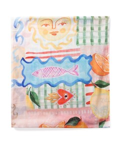 Dames sjaal multicolor