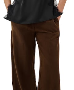 MWDora Wide dames broek bruin