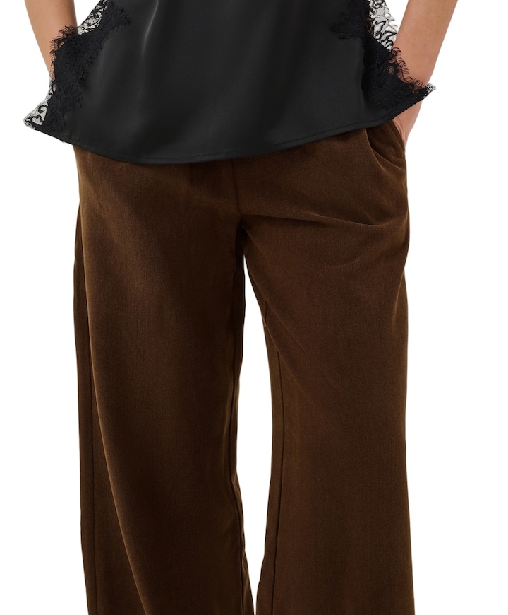 MWDora Wide dames broek bruin