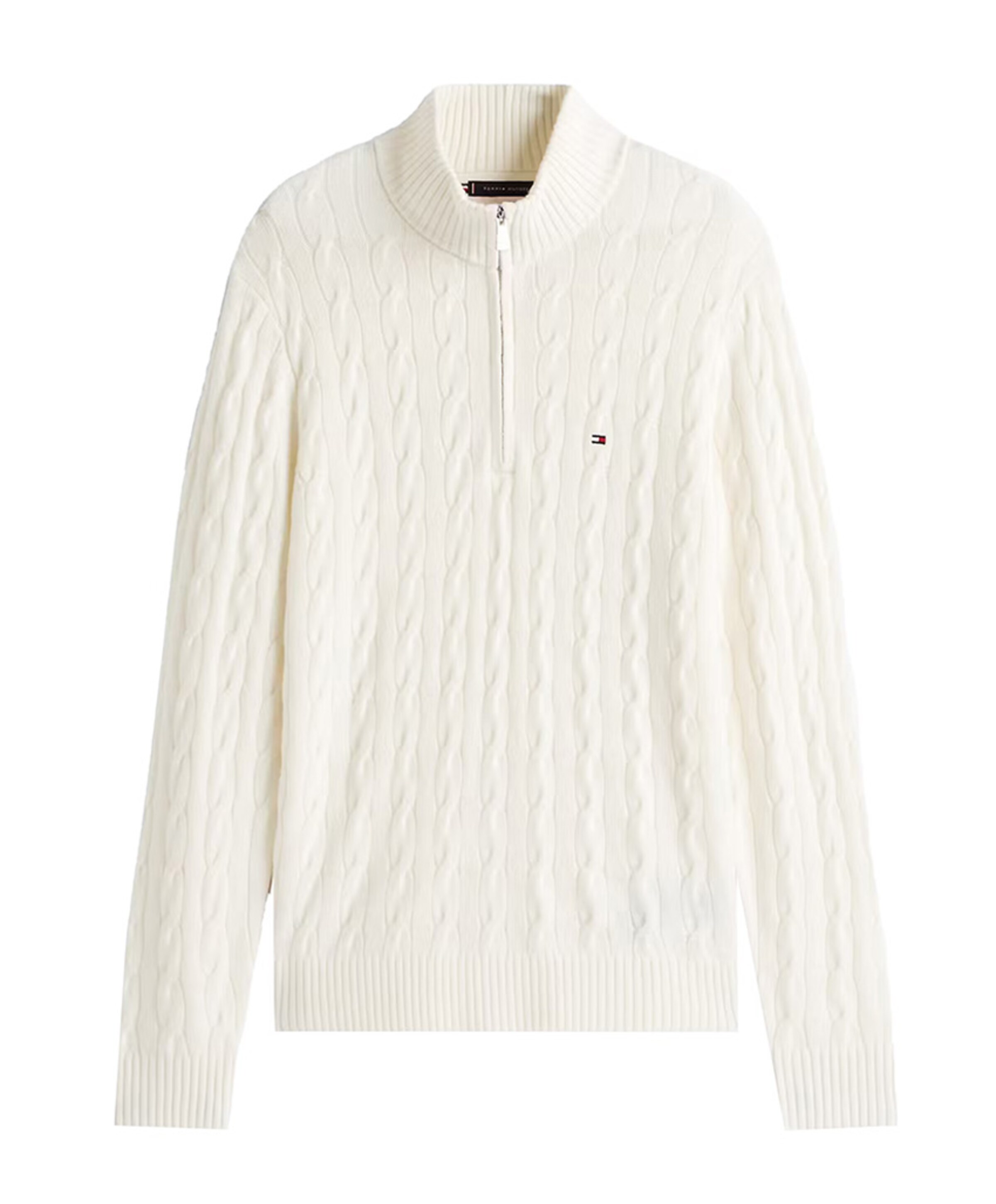 Heren trui met rits ecru