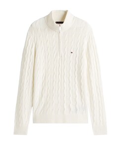 Heren trui met rits ecru