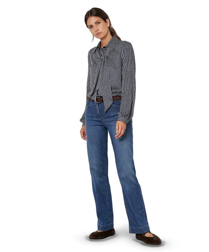 Jenny Wide dames jeans blauw