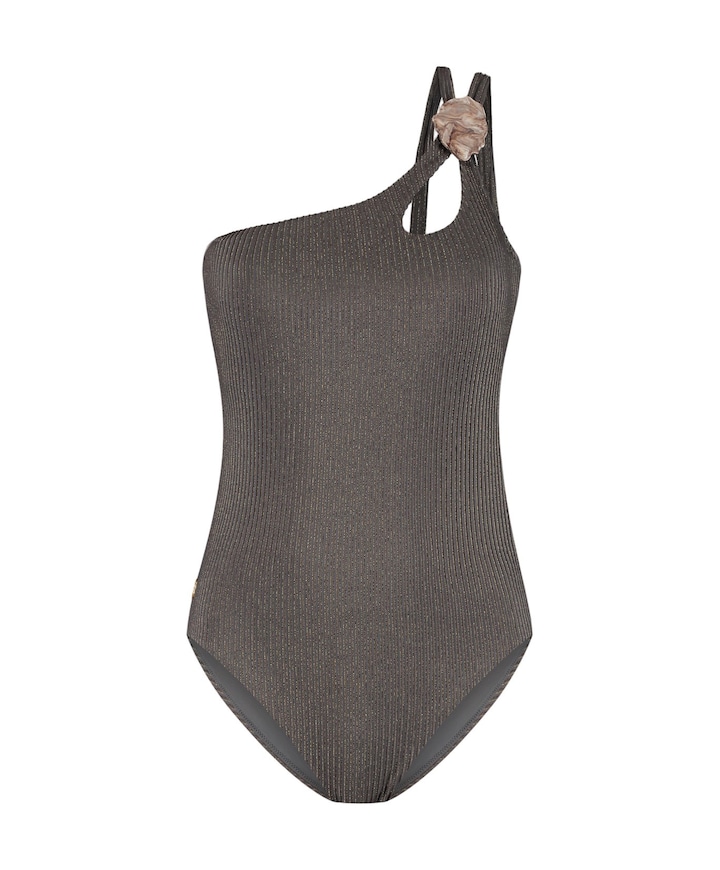 Dames badpak zilver