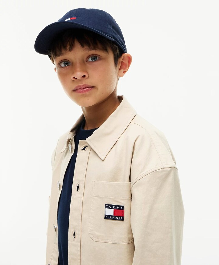 Jongens overhemd lange mouw beige