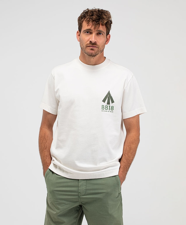 Heren T-shirt ecru