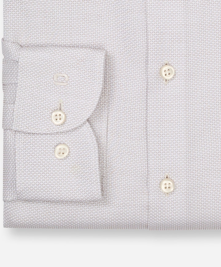 Heren overhemd lange mouw beige