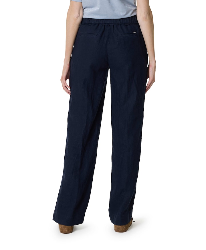 Pia Wide Chic dames broek blauw