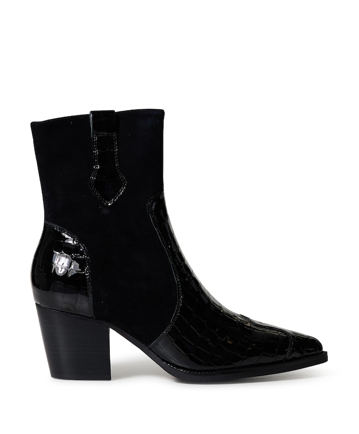 Sibylle dames enkellaarzen zwart