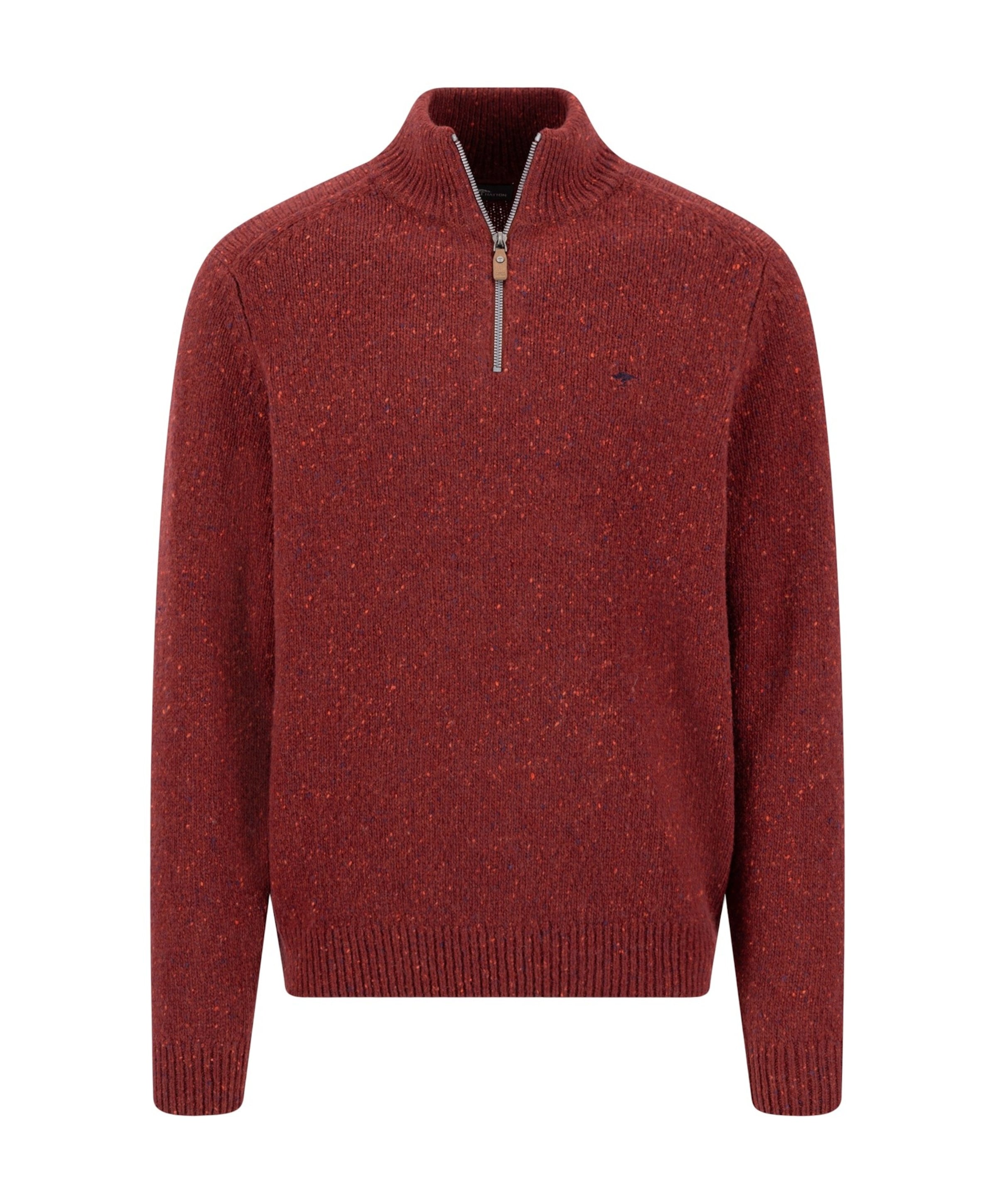 Heren trui met rits rood