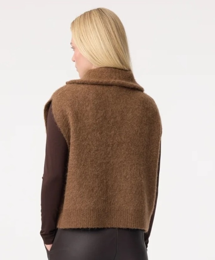 Dames vest bruin