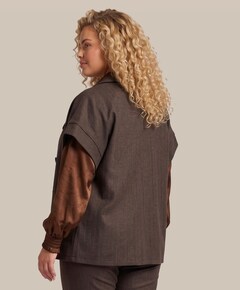 Dames gilet bruin