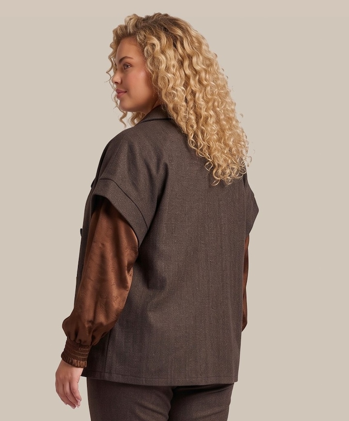 Dames gilet bruin