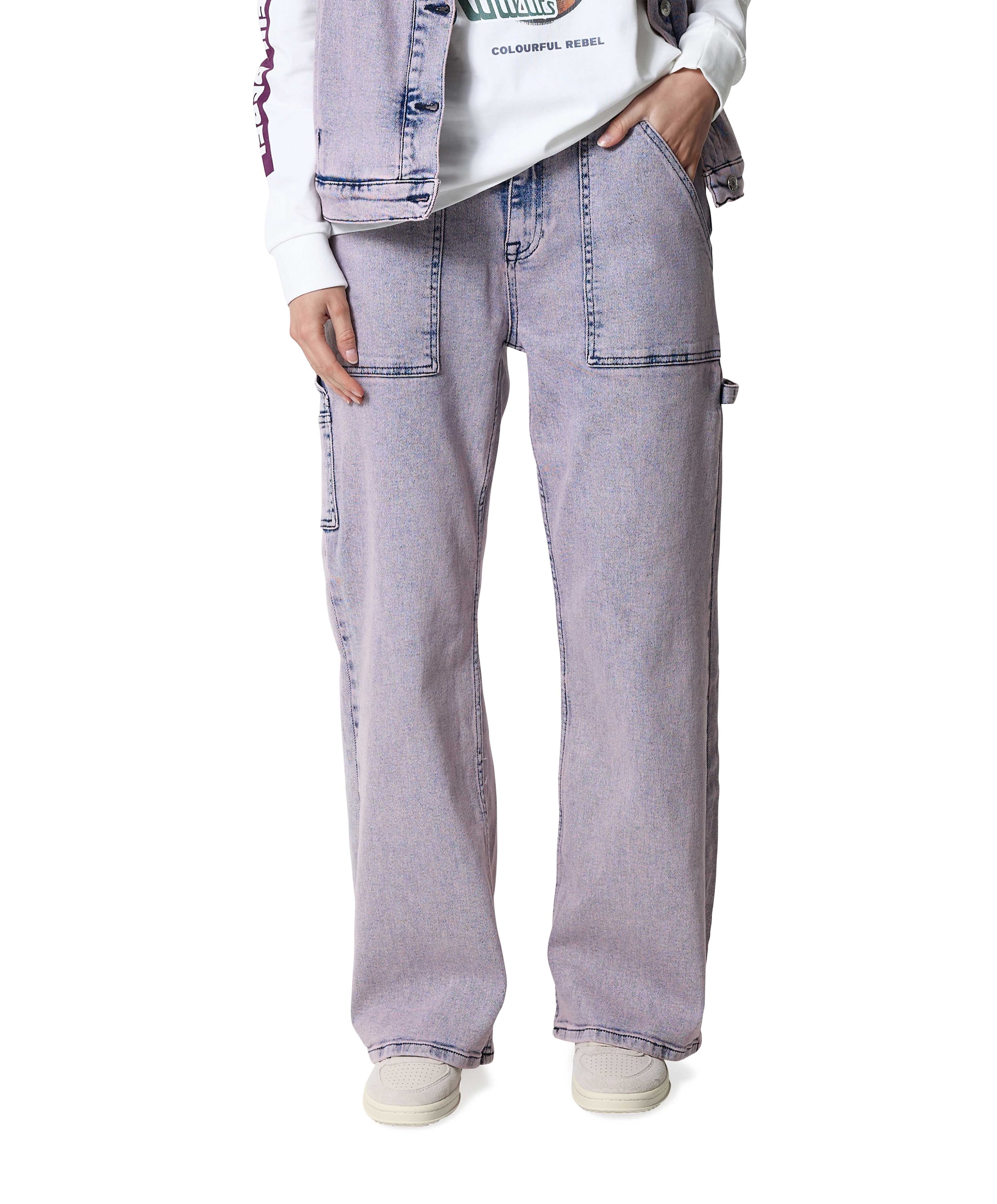 Tinsley Washed dames jeans roze