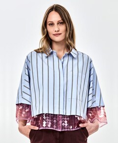 Dames blouse blauw