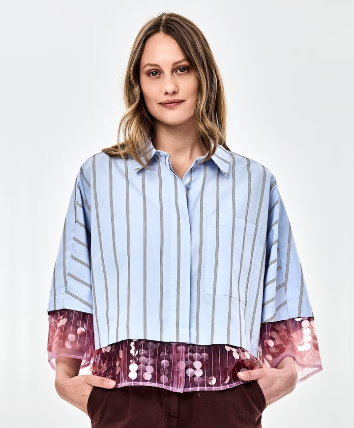 Dames blouse blauw