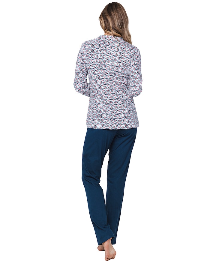Dames pyjamaset blauw