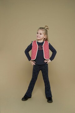 Queen of hearts meisjes broek grijs