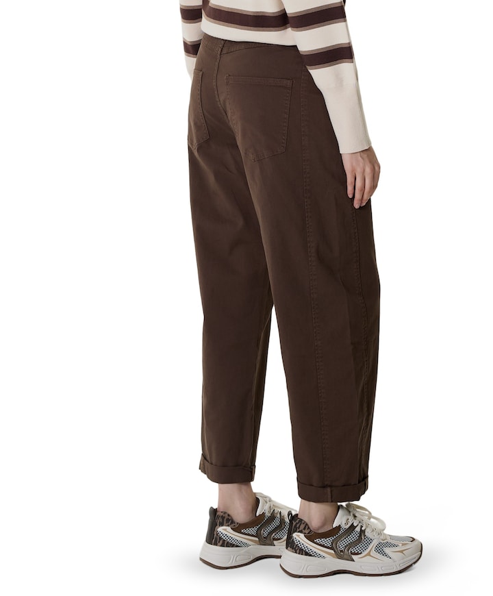 Margot fine twill dames broek bruin