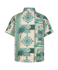 Jongens overhemd korte mouw beige