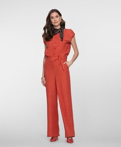 With strap dames broek brique