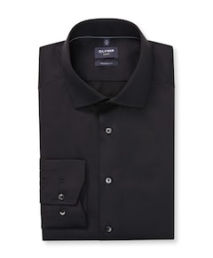 Heren overhemd lange mouw zwart