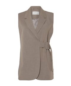 Dames gilet beige