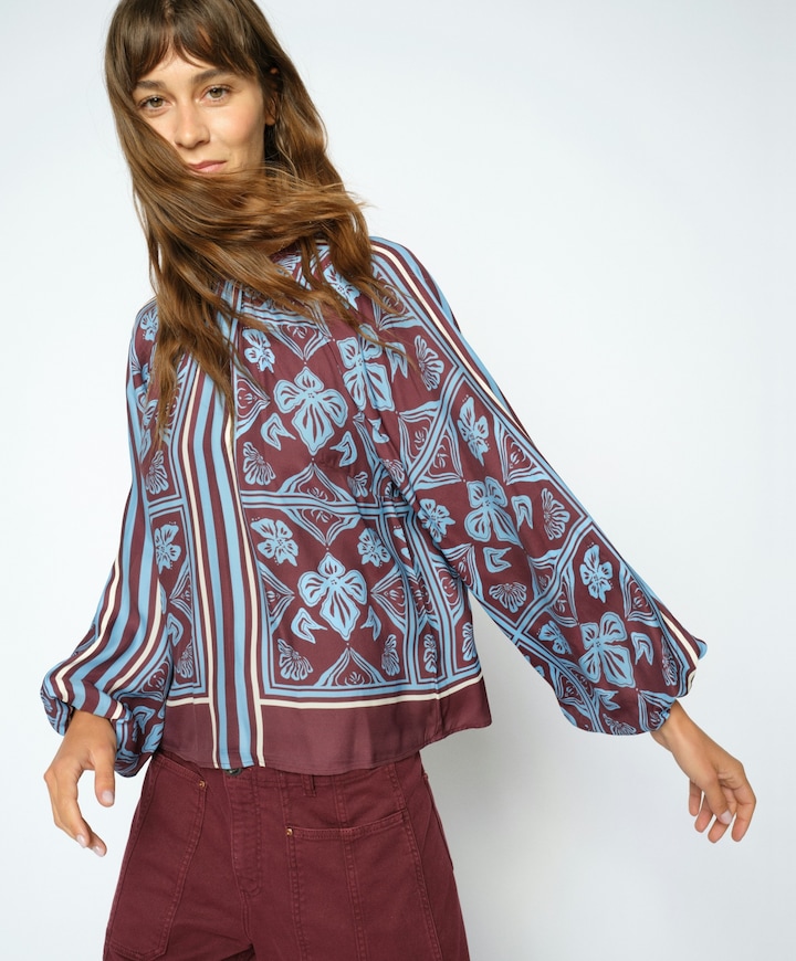 Dames blouse bordeaux