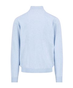 Heren trui met rits blauw