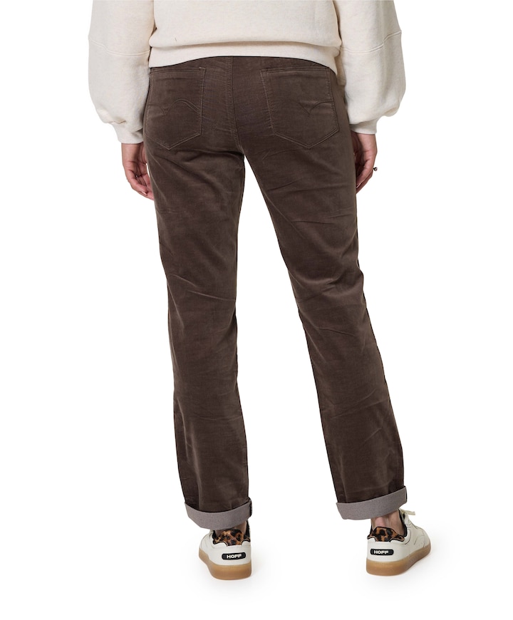 Tessy Velvet dames broek bruin