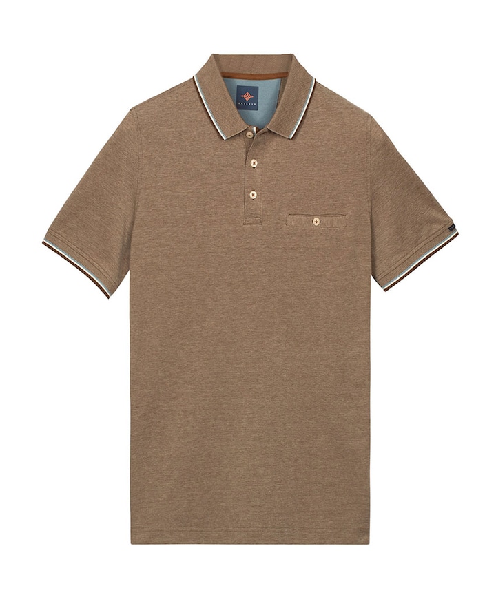 Heren polo bruin