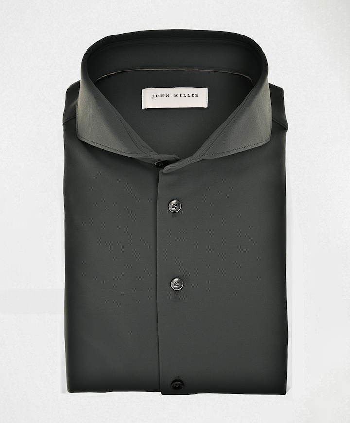 Heren overhemd extra lange mouw groen