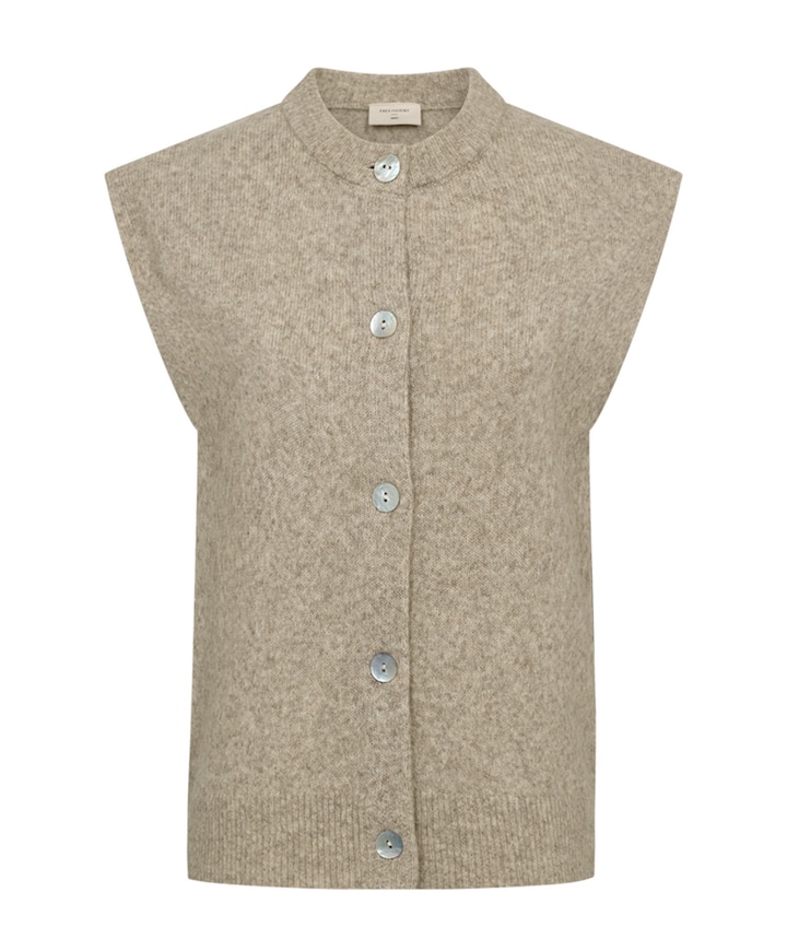 Dames vest beige