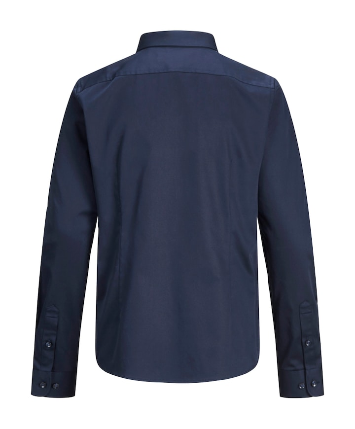 Jongens overhemd lange mouw blauw