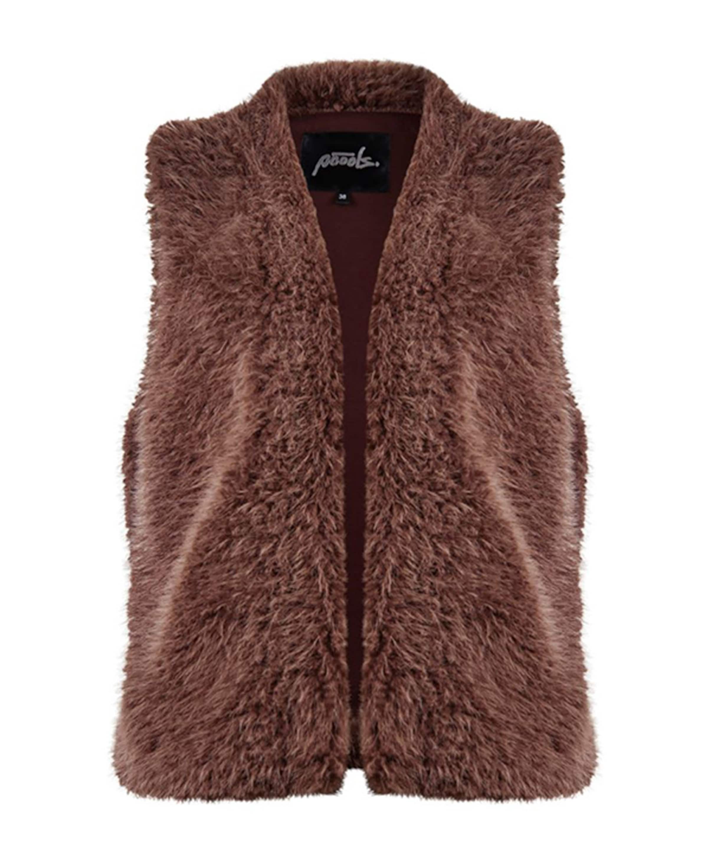 Dames gilet bruin