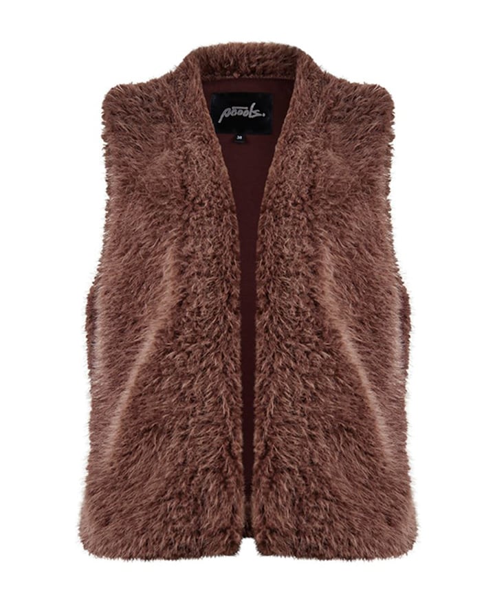 Dames gilet bruin