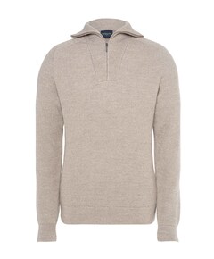 Trui met rits beige