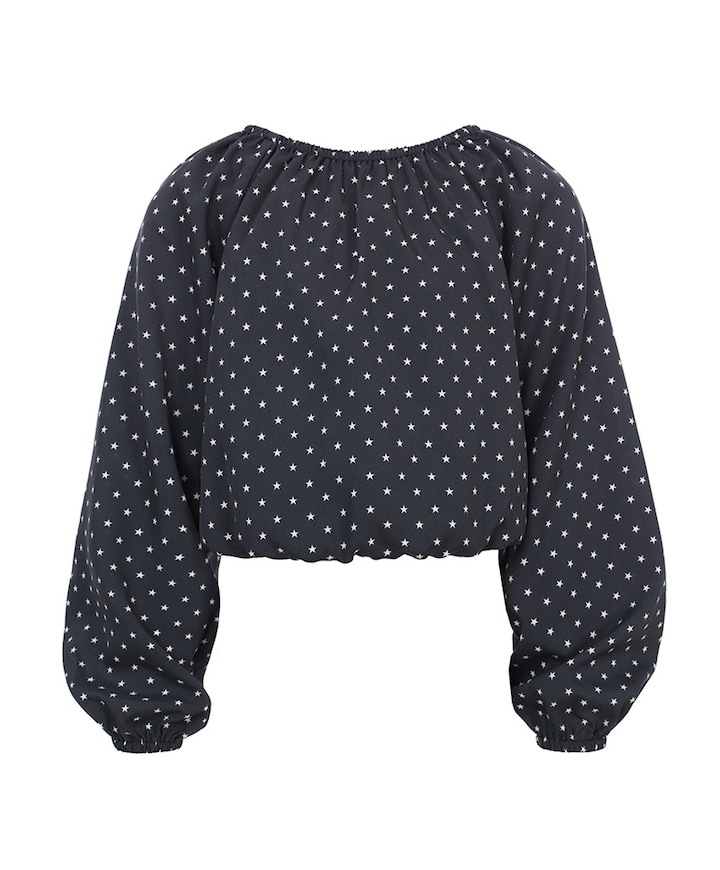 Meisjes blouse lange mouw zwart