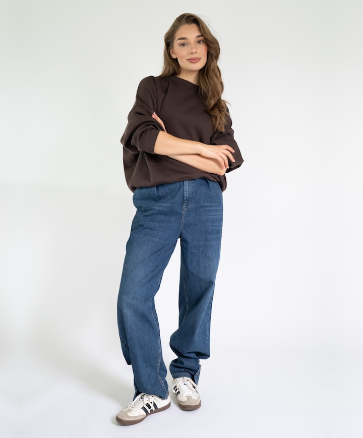 Dames sweater bruin