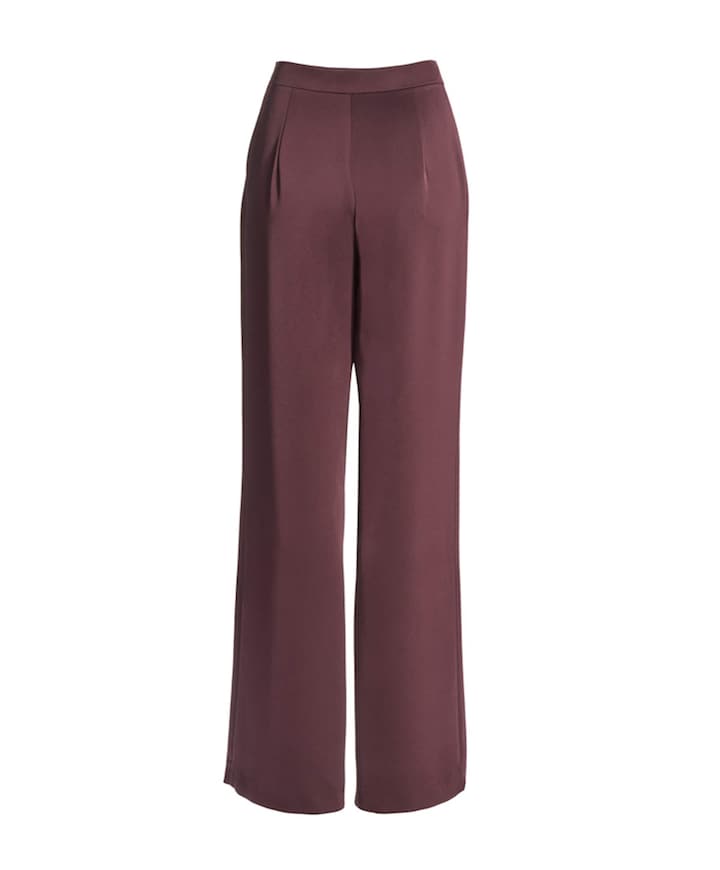 Hose aus Satin mit geradem Bein und dames pantalon bordeaux