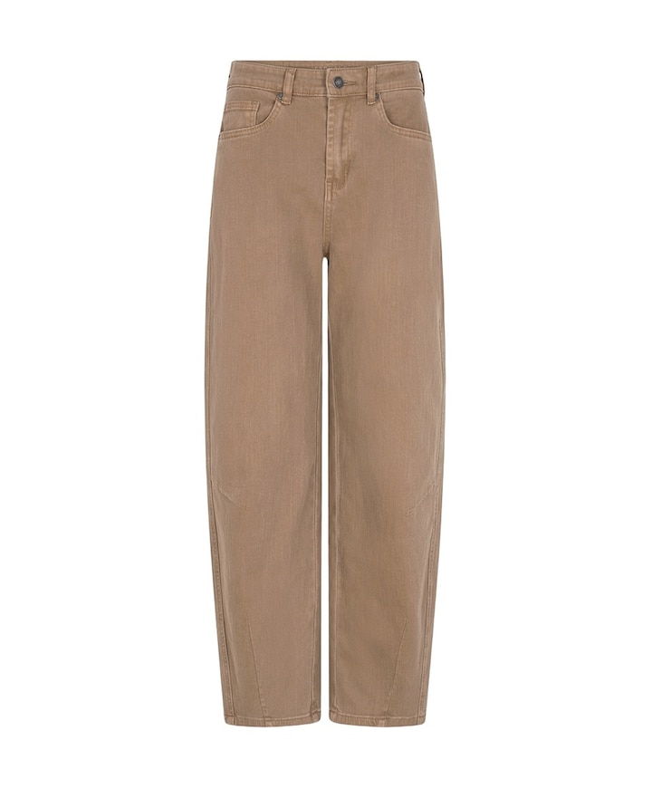 Barrel denim dames jeans bordeaux