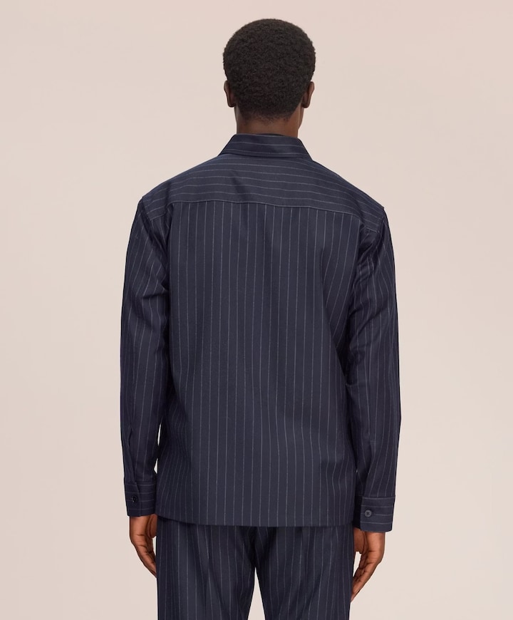 Heren overshirt blauw