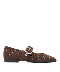 Lou Nina dames ballerina's bruin