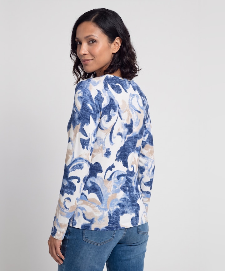 Dames longsleeve blauw