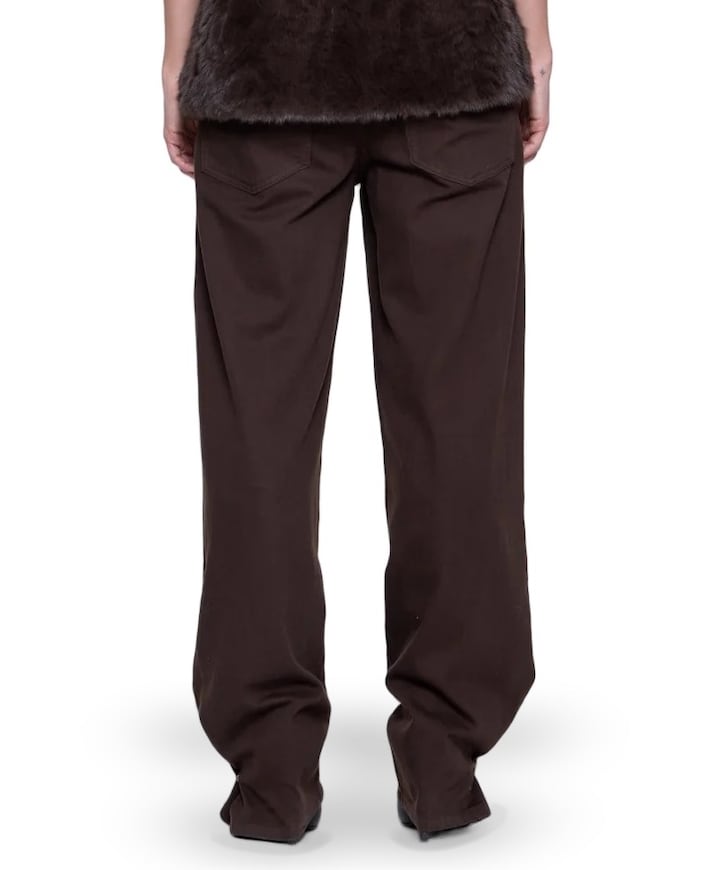 Balloon + snaps dames jeans bruin