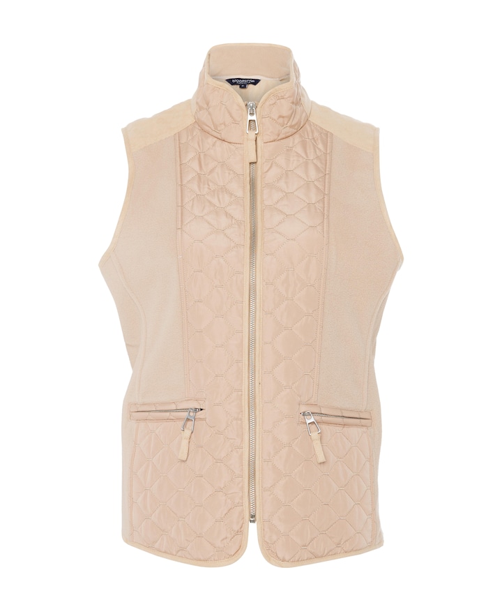 Dames gilet beige