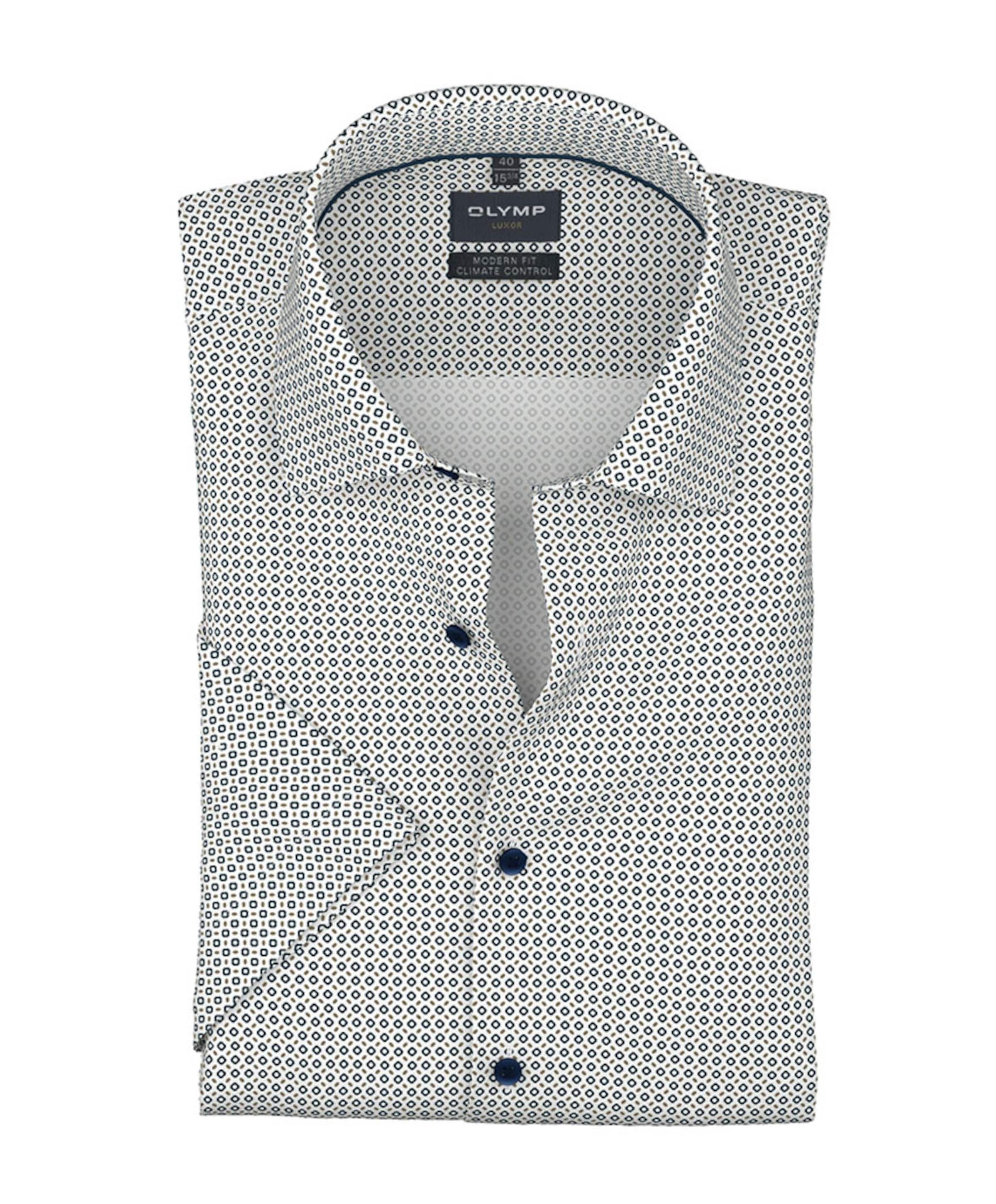 Heren overhemd korte mouw blauw