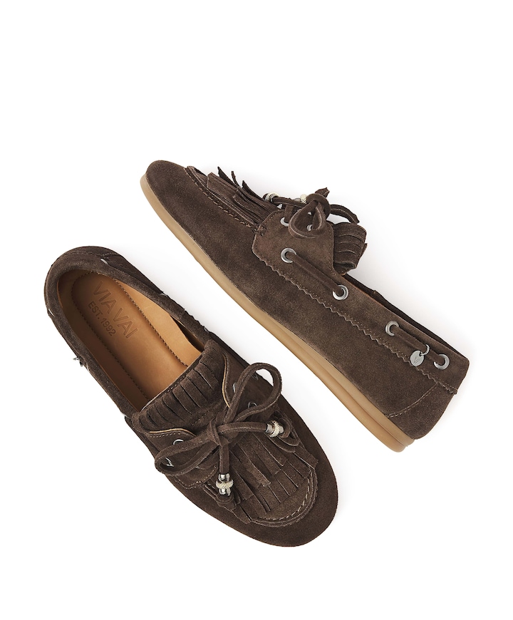 June Loua dames loafers bruin