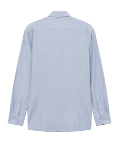 Heren overhemd lange mouw blauw