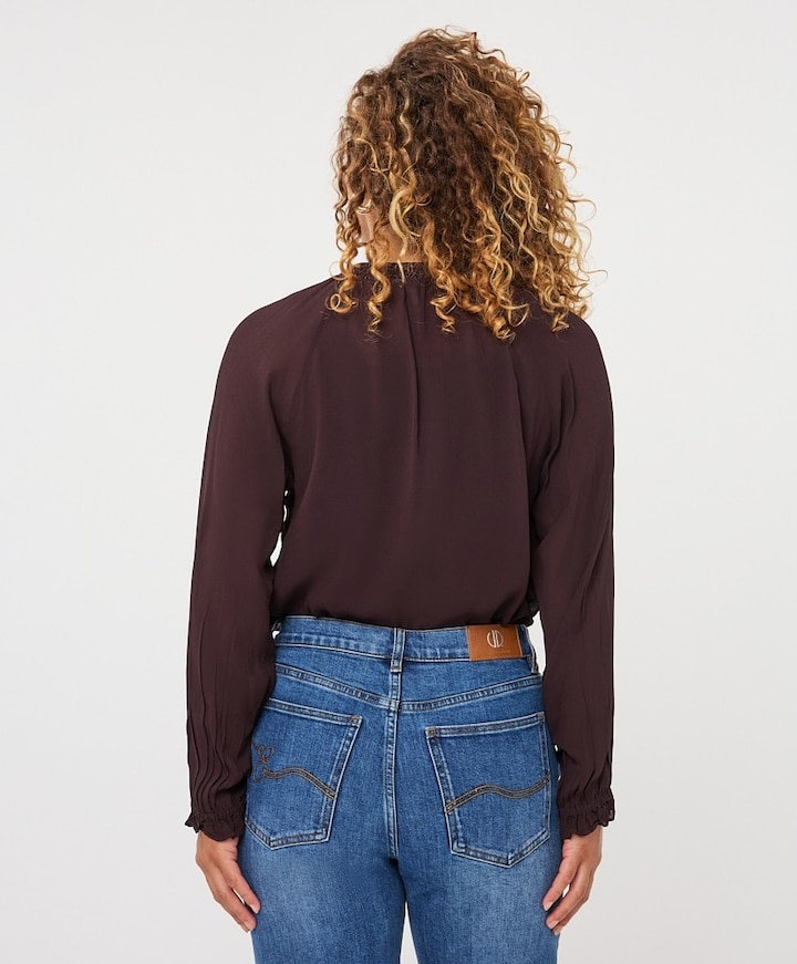 Dames blouse bruin